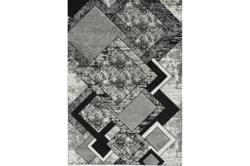 Bristol Grey & Black Square Area Rug