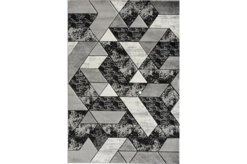 Bristol Grey & Black Mosaic Area Rug