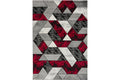 Bristol Grey & Red Mosaic Area Rug