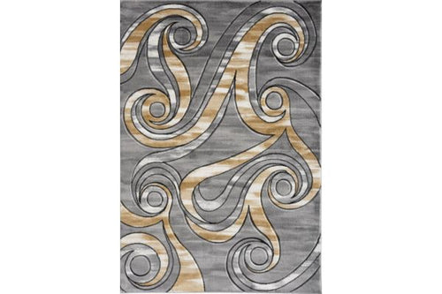 Bristol Grey & Gold Abstract Area Rug