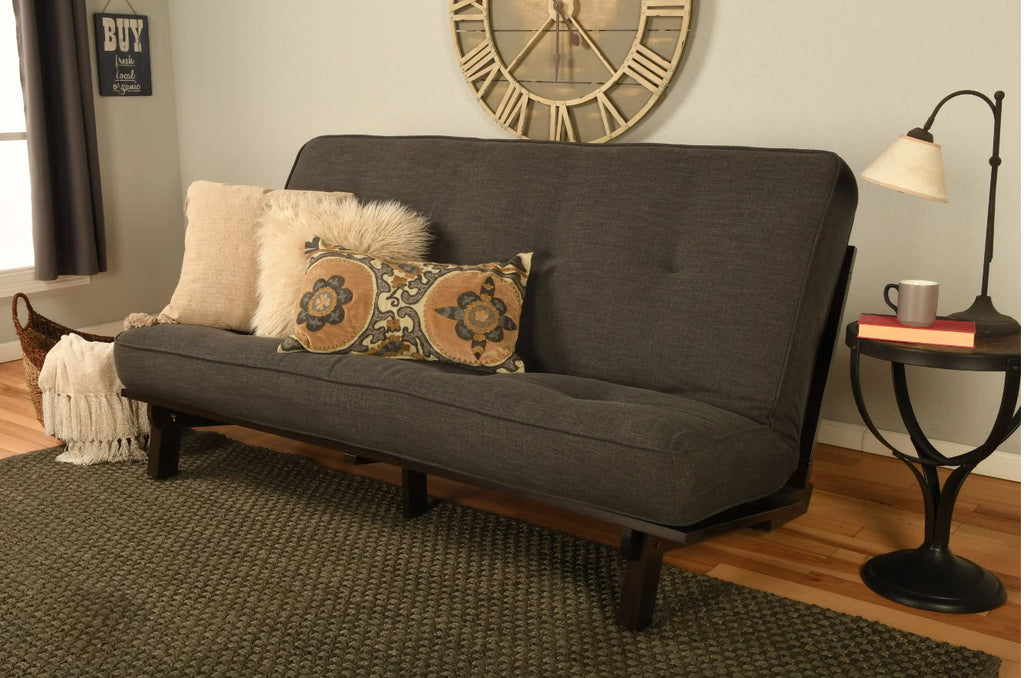Dakota Solid Wood Futon Frame – Rustic Convertible Sofa Bed