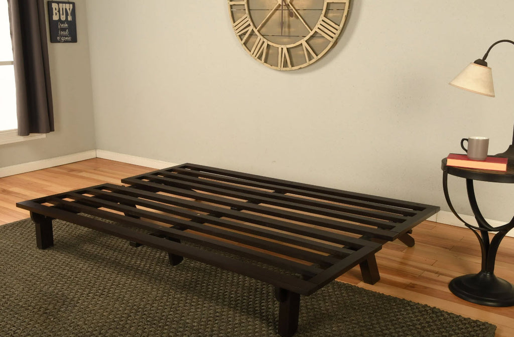 Dakota Solid Wood Futon Frame – Rustic Convertible Sofa Bed