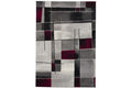 Diamond Red & Grey Square Area Rug