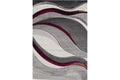 Diamond Red & Grey Swirl Area Rug