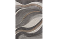 Diamond Brown & Grey Swirls Area Rug