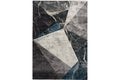 Diamond Blues & Greys Triangular Area Rug