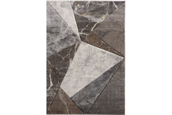 Diamond Browns & Greys Triangular Area Rug