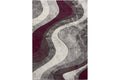 Diamond Grey & Red Area Rug