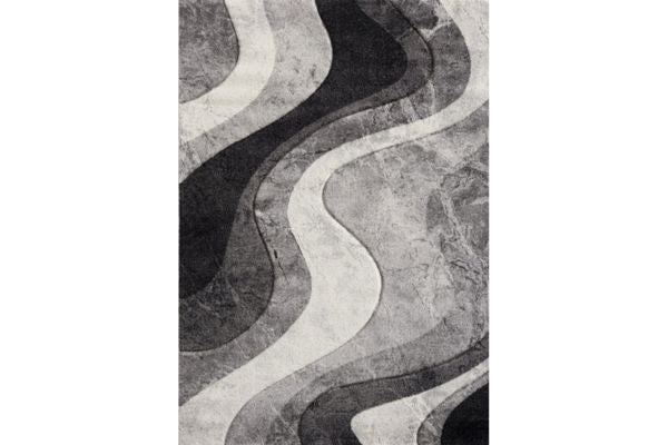 Diamond Black & Grey Area Rug