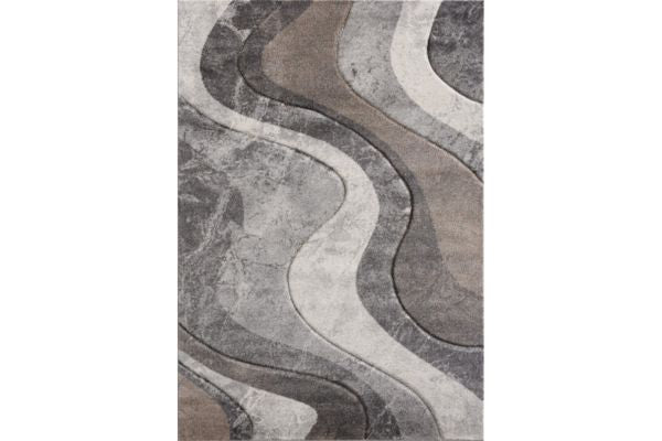 Diamond Grey & Brown Area Rug