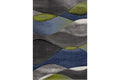 Diamond Blue, Green & Grey Area Rug