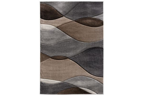 Diamond Brown & Grey Area Rug