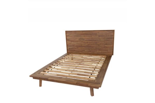 LH Gia Warm Pecan Acacia Wood Bedroom Set – Queen or King Platform Bed