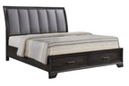 Global Furniture Upholstered Sleigh Storage Bedroom Set – Queen or King