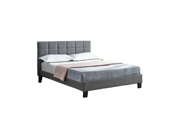 Grey Square Platform Bed 5423