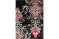 IBIZA CARVING 5025 BLACK RED Area Rug