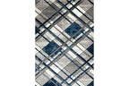 IBIZA CARVING 5032 GREY NAVY Area Rug