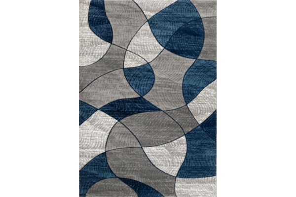 IBIZA CARVING 5060 GREY NAVY Area Rug