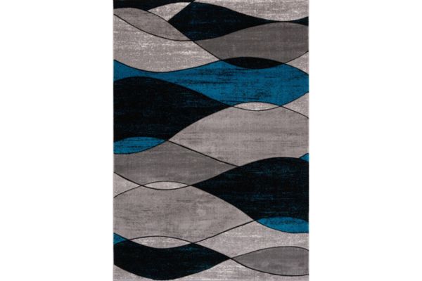 IBIZA CARVING 5063 GREY TURQUOISE Area Rug