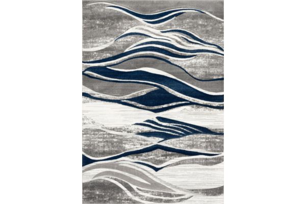 IBIZA CARVING 5111 GREY NAVY Area Rug
