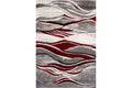 IBIZA CARVING 5111 GREY RED Area Rug