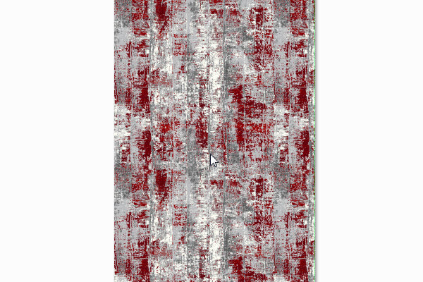 Grey Red Atlanta Rug