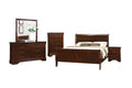 Mazin Louis Philippe Sleigh Bedroom Set – Cherry