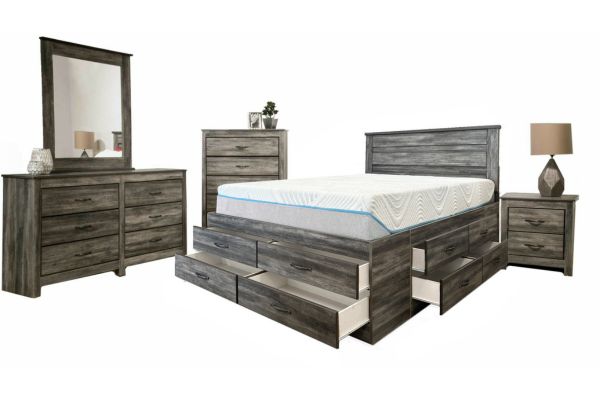 Modern 6720 6- or 12-Drawer Storage Bedroom Set – Canadian Made