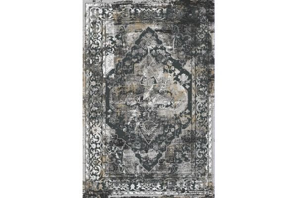 Rome Faded Black Area Rug