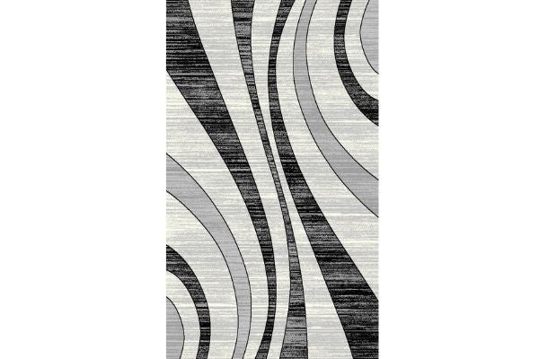 Ibiza Grey and Black Area Rug