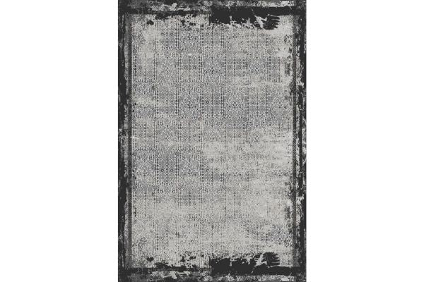 Rome Black Outlined Area Rug