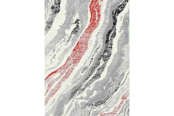 Mersin Red Flow Area Rug