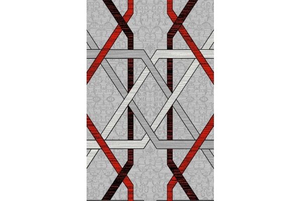 Ibiza Grey Lined Area Rug