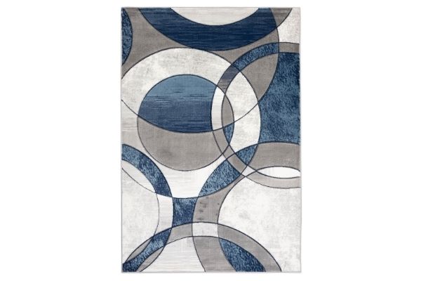 Bristol Carving Rug Blue with Grey