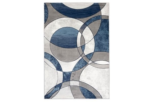 Bristol Carving Rug Blue with Grey