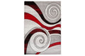 Red Black Top Bristol Area Rug