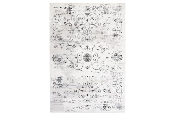 Cambridge C370A White and Grey Distressed Area Rug