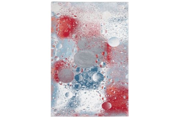 Red Blue Wave Cambridge Rug
