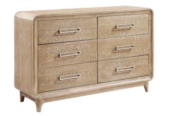 Wilshire Natural Oak Upholstered Bedroom Set – Queen or King Farmhouse Collection