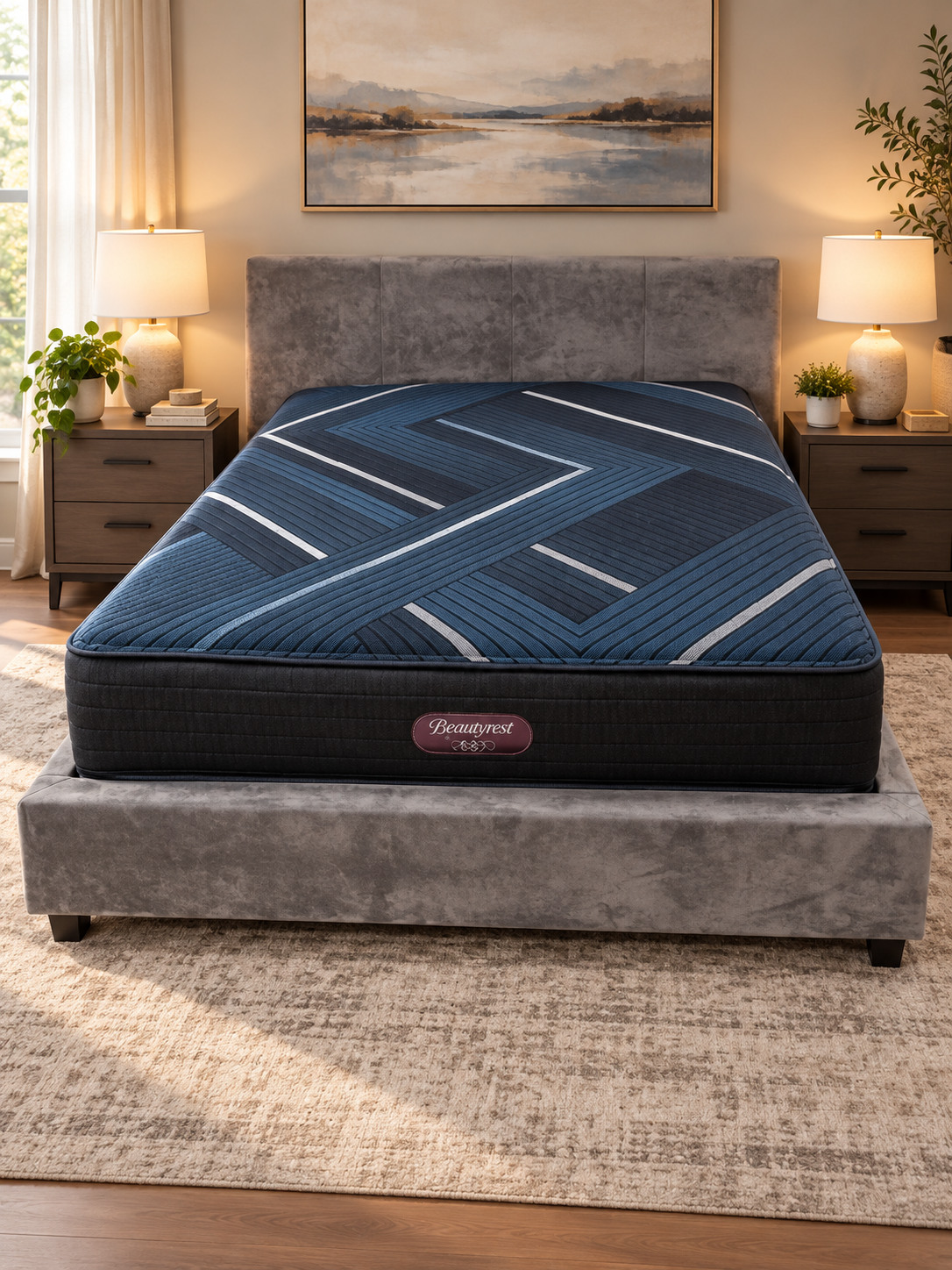 Simmons World Class 12"  Hybrid Dual Firm/Plush Pillow Mattress ***FLOOR MODEL***