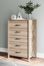 Battelle - Five Drawer Chest - Tan