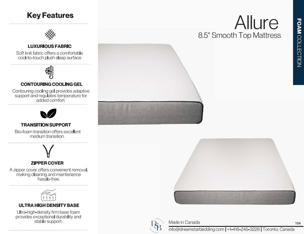 DreamStar Allure 8.5" Medium Firm Mattress-in-a-Box