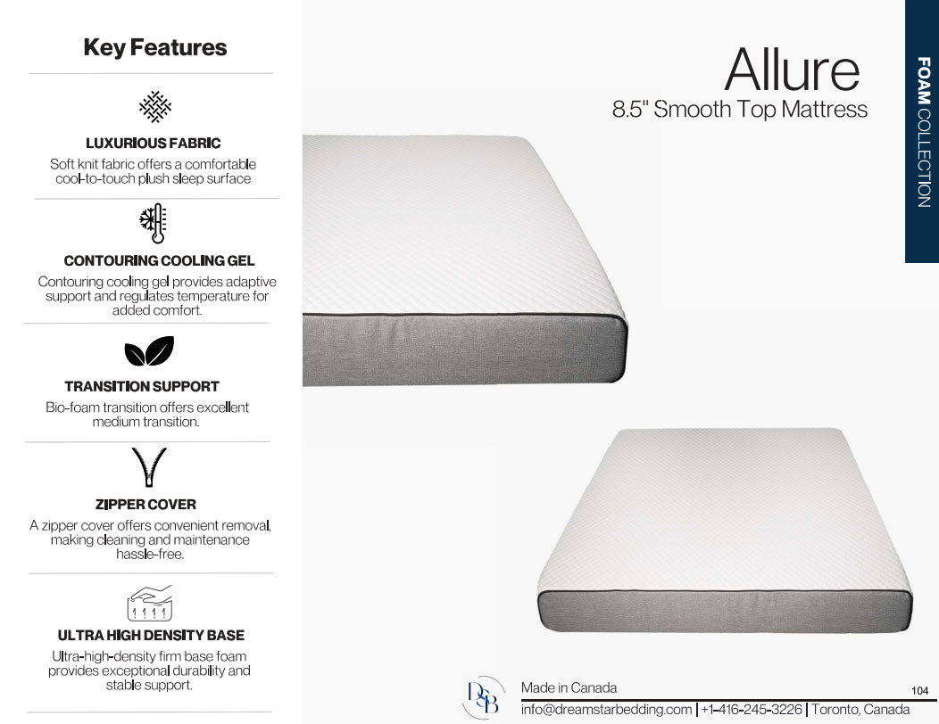 DreamStar Allure 8.5" Medium Firm Mattress-in-a-Box