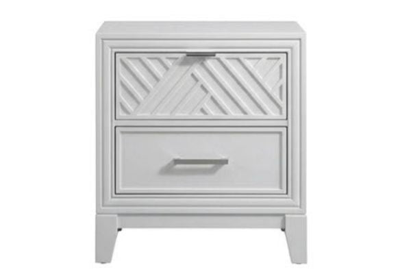 Global Furniture White Lattice Storage Bedroom Set – Double, Queen or King Platform Bed