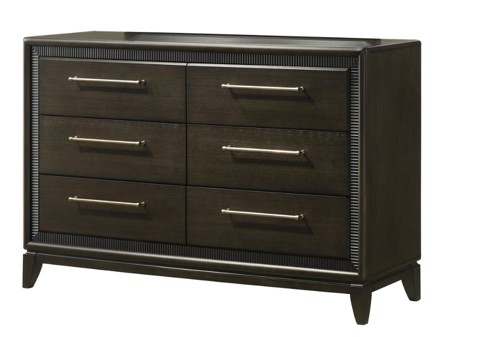 Global Dark Grey Upholstered Panel Bedroom Set – Queen or King