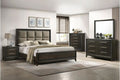 Global Furniture Dark Brown Upholstered Panel Suite
