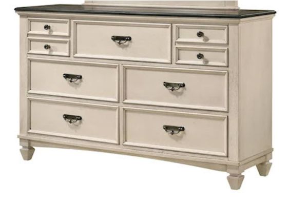 Global Furniture Antique White Two Tone Bedroom Set