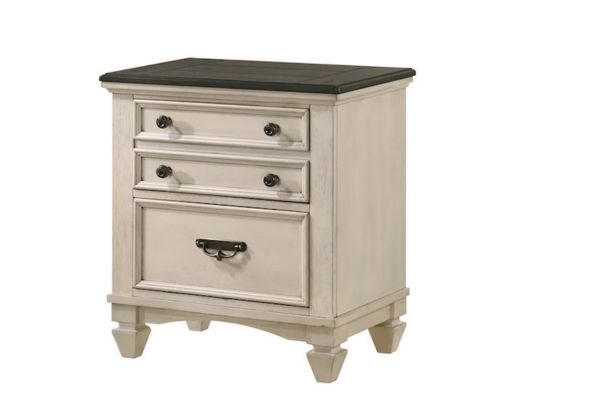 Global Furniture Antique White Two Tone Bedroom Set