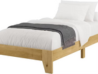 IFDC IF-5346 Natural Oak Wood Low-Profile Platform Bed