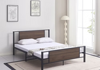 IFDC IF-5275 Wood and Steel Platform Bed